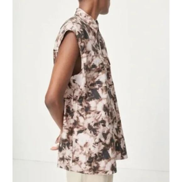 NWT Samsoe Samsoe Tea Shirt Top in Camo Clay - Picture 2 of 11